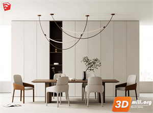 Dining Table Set Skp Files